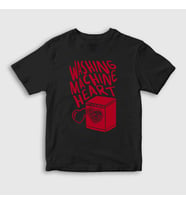 Presmono Unisex Çocuk Beyaz Washing Machine Heart Mitski T-Shirt 545769tt (Siyah)
