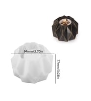 SİLİKON KALIP TAŞ TOZU İTHAL GEOMETRİK YÜZEYLİ MUMLUK SAKSI KALIBI EPOKSİ REÇİNE HB140-0142 (Beyaz)