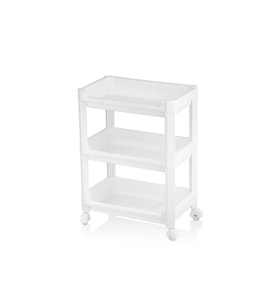 RAFTY GENİŞ 3 KATLI TEKERLEKLİ SEPET ORGANİZER DÜZENLEYİCİ RAF ÜNİTESİ 352X220X480MM (5343)