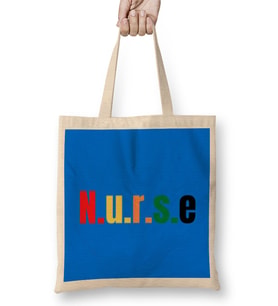 Nurse Gift İdea Funny Saying Quote- Nursing Medical Bez Çanta Uzun Saplı