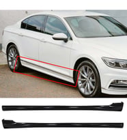 Vw Passat B8 R Line Yan Marşpiyel Seti Plastik 2 Adet Mat Siyah 2015 2016 2017 2018 2019 karlık+ek+bodykit