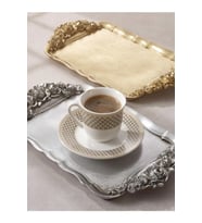Paşabahçe Gül Dekoratif Tepsi Gümüş 17x29 Cm. (Renksiz)