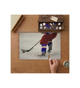 Buz Hokeyi- Spor- Eğlence Tasarımı 240 parça Ahşap Puzzle Ahşap Kutuda MP00877
