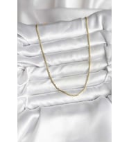 14K Gold Renk Kaplama Ezme Zincir Model CM Kadın Kolye 5886 - HPSBYI5432-6189