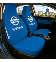 Nissan Uyumlu Penye Araç Koltuk Kılıfı - Ön ve Arka Oto Kılıf Takımı (Mavi)