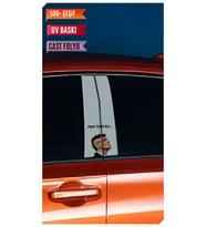 Araç Kapı Direk Kaplama Folyosu Thomas Shelby Desenli (Sağ Sol Takım) (2 Adet) - (Çok Renkli)