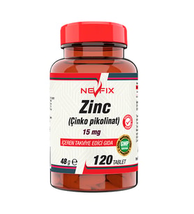 Nevfix Zinc Çinko Pikolinat 15 mg 120 Tablet