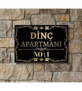 Kişiye Özel Metal Kapı Levhası – Apartman Kapı Tabelası 20x30 cm – İsimli Bina Kapı Levhası