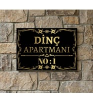 Kişiye Özel Metal Kapı Levhası – Apartman Kapı Tabelası 20x30 cm – İsimli Bina Kapı Levhası