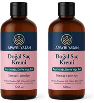 Zeytinyağı Yağı Bal Özlü Tüm Saç Tipleri İçin Doğal Saç Kremi 500 Ml (2 Paketi)
