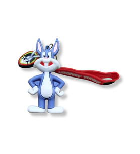 Bugs Bunny Premium 3D Figürlü Looney Tunes Yazılı Bilek Kayışlı Anahtarlık - 1 ADET