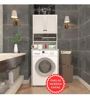 Kenzlife membran çamaşır makinesi dolabı hayzum byzbyz panjur 180*66*55 mebran kapak suntalam gövde (Beyaz)