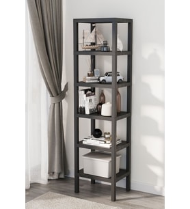 Mithra Life 6 Katlı Plastik Siyah Banyo Mutfak Rafı MIT1045