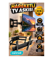 32-55 İnç Hareketli TV Duvar Askı Aparatı – Döner ve Eğim Ayarlı Televizyon Tutucu
