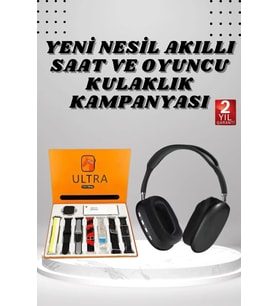 Kulak Üstü Kulaklık Pro9 Ve Yeni Nesil Akıllı Saat Android Ve İos Uyumlu Anc Özelliği