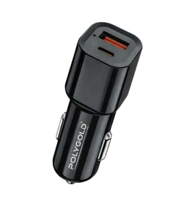 Polygold PG-38 38W Max Hızlı Araç Şarj Cihaz Çift Çıkışlı Type-C ve USB