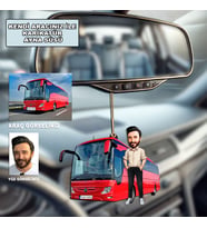 Kendi Aracınızla Kişiye Özel Karikatür Ayna Süsü, Otobüs Ayna Süsü