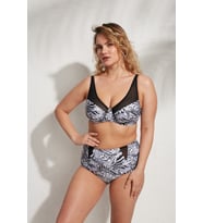 Pierre Cardin Kadın Balenli Tül Detaylı Toparlayıcı Bikini (Siyah)