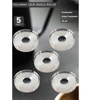 5’li Set Skoçlu Küllük 10 cm Paslanmaz Çelik Kül Tablası Sigara Küllüğü