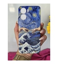 Vivo Y16 Uyumlu Baskılı Şeffaf Telefon Kılıfı