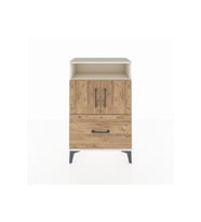 Arges Komodin 2 Raflı Tek Çekmeceli 2 Kapaklı 60x30x96 Aytaşı-Çam