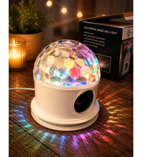 Bluetooth Müzikli Renkli LED Işıklı Disko Topu - Dekoratif Parti ve Eğlence Lambası