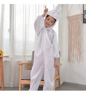 Çuk Tşan Kostümü Beyaz Renk 6-7 Yaş 120 cm