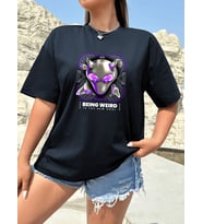 Being Weird Tasarım Basklı Tshirt (Lacivert)