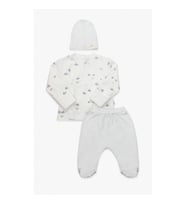 Bistyle 3lü Zıbın Takım Little Boats 13125 Ekru
