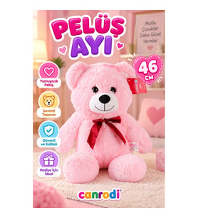 Salaş Ayı 46 cm Pembe Peluş Oyuncak