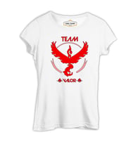 Pokemon Go - Team Valor Beyaz Kadın Tshirt