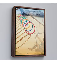 Çerçeveli Salvador Dali - Yay Denemesi Tablosu - L'Épreuve de l'arc (Siyah)