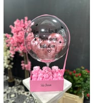 Pembe Dikdörtgen Kişiye Özel Balon Kutusu