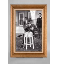 Altın Varaklı Paspartulu Çerçeveli Atatürk Tablo nt987
