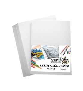 Resim Kağıdı 50x70 50 Li 100 gr 1 Paket 50*70 Resim Kartonu (Beyaz)
