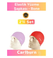 Özel Üretim Su Geçirmez Silikon Yüzücü Havuz Deniz Bonesi Elastik Yüzme Şapkası 2'li Set