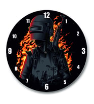 Cakatablo PUBG Oyuncu İllüstrasyon Duvar Saati