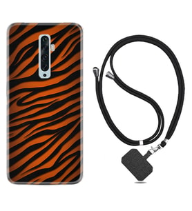 Oppo Reno 2Z 4 Lite 4 Pro 5 6 7 A31 Kılıf Boyun Askılı Silikon Leopar Yeni 1676