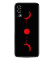 General Mobile Gm 23 Kılıf Silikon Desen Özel Seri Red Moon 1710