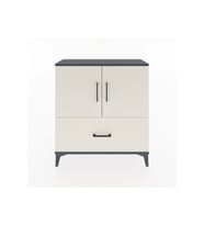 Arges Şifonyer 2 Raflı Tek Çekmeceli 2 Kapaklı 88x30x96 Antrasit-Aytaşı