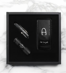 Özel Kutulu Kişiye Özel Powerbank & İsveç Çakısı & El Feneri Hediye Seti