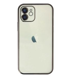 Mey İthalat® iPhone 12 Kılıf Lensli Silikon - Siyah