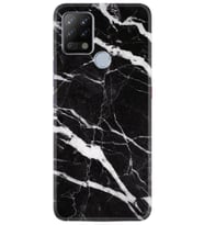 Tecno Pova Kılıf Desenli Silikon Güzel Kılıf Siyah Şerit Mermer 1318