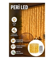 Uzaktan Kumandalı Günışığı Peri Led Perde 3x3 Metre 8 Fonksiyonlu Dekoratif Aydınlatma