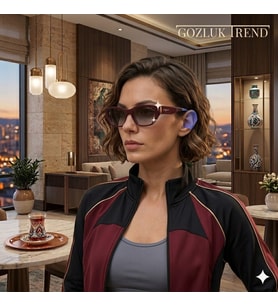 VOGUE 0VO5586S 328483 - Komple bordo KADIN GÜNEŞ GÖZLÜĞÜ