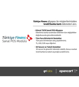 OpenCart - Türkiye Finans Sanal POS Modülü