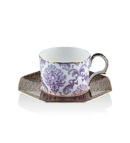 LAMEDORE TEA DELİGHT  ÇAY FİNCANI İRİS PURPLE BLOOMİNG BAROQUE 1 ADET