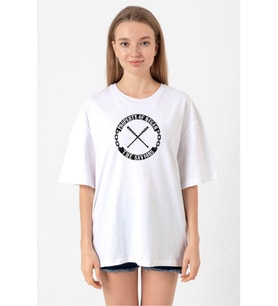 The Walking Dead Property Of Negan Beyaz Kadın Oversize Tshirt