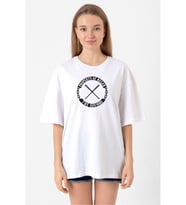 The Walking Dead Property Of Negan Beyaz Kadın Oversize Tshirt