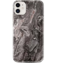 Apple iPhone 11 12 13 Mini Kılıf Desemli Silikon Gri Mermer 1376